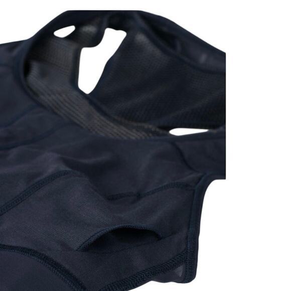 Lululemon Women 4 Pushing Limits Tank Midnight Navy Mesh Overlay Built in Bra - Picture 16 of 16